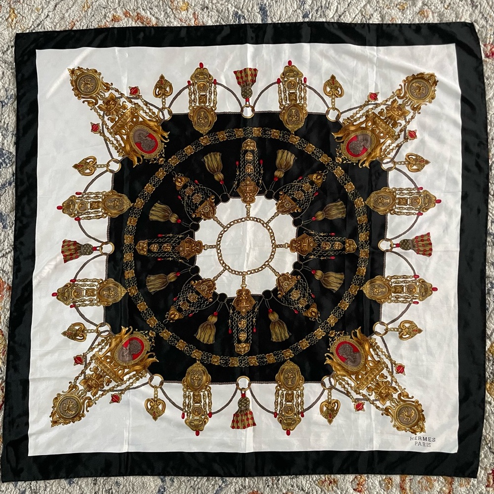 Hermes silk scarf